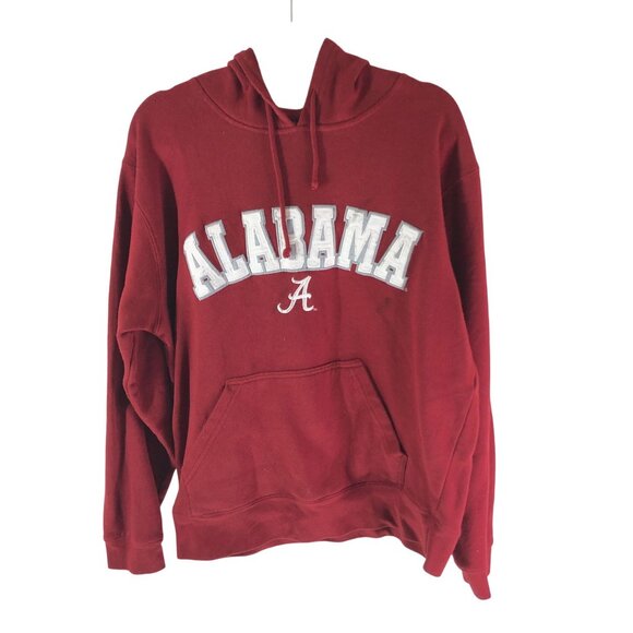 Alabama Crimson Tide Mens Pullover Drawstring Hoodie By J. America Red Size L - Picture 1 of 5